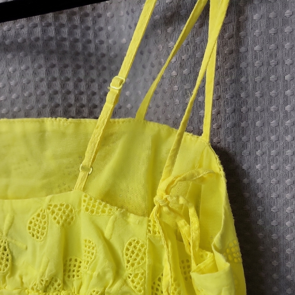 Anthropologie Postage Stamp Eyelet Tennis Racket Top Size 00 - Picture 7 of 7